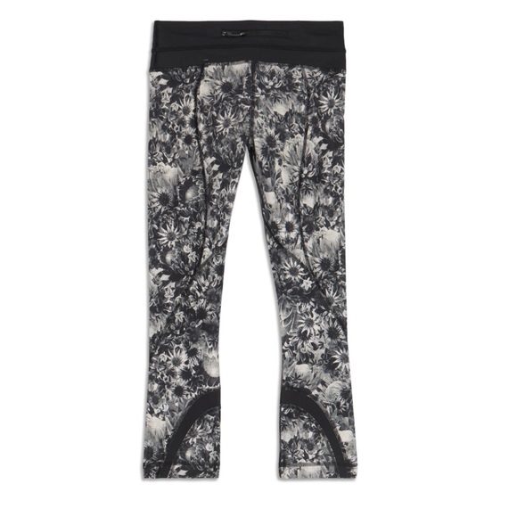 Lululemon Pants Womens 6 Run Inspire Crop Athletic Capri Activewear Floral Print - Picture 15 of 15